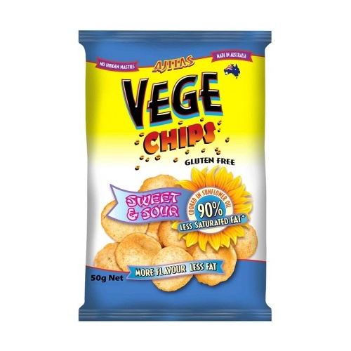 Vege Chips Sweet &amp; Sour W/F 50gm