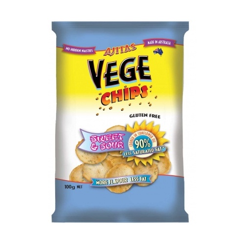 Vege Chips Sweet &amp; Sour 100gm x 6