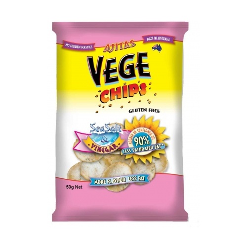 Vege Chips Sea Salt &amp; Vinegar 50gm