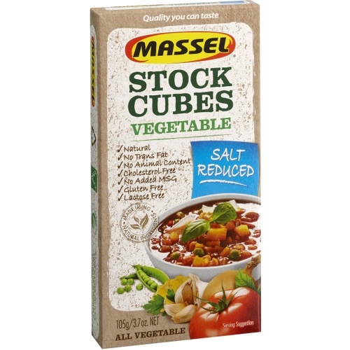 Massel Vegetables Salt Reduced Cube 105gm