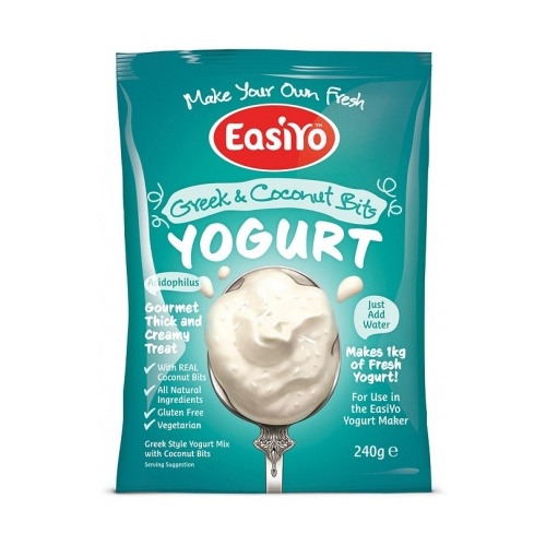 Easiyo Greek &amp; Coconut Bits Yogurt 240g
