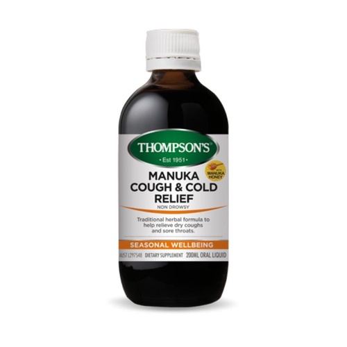THOMPSONS MANUKA COUGH &amp; COLD RELIEF 200ML