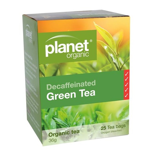 PLANET ORGANIC DECAFFEINATED GREEN TEA 25TBAGS