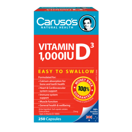 CARUSO'S NATURAL HEALTH VITAMIN D3 1000IU 250'S
