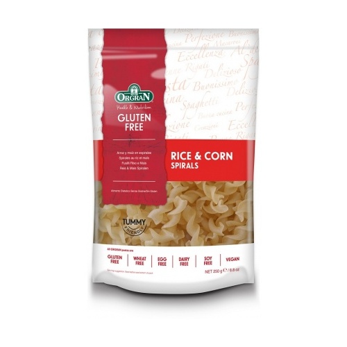 Orgran Rice & Corn Spirals 250gm