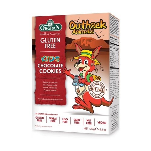 Orgran Kids Outback Animals Chocolate Cookies 175g