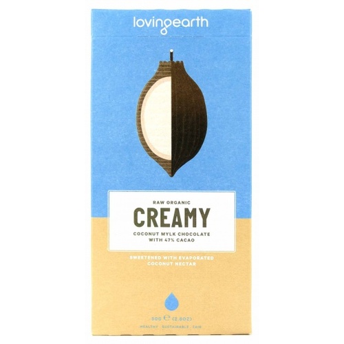 Loving Earth Raw Organic Creamy Coconut Mylk Chocolate 80g
