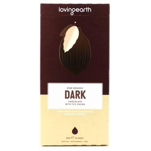 Loving Earth Raw Organic Dark Chocolate 80g
