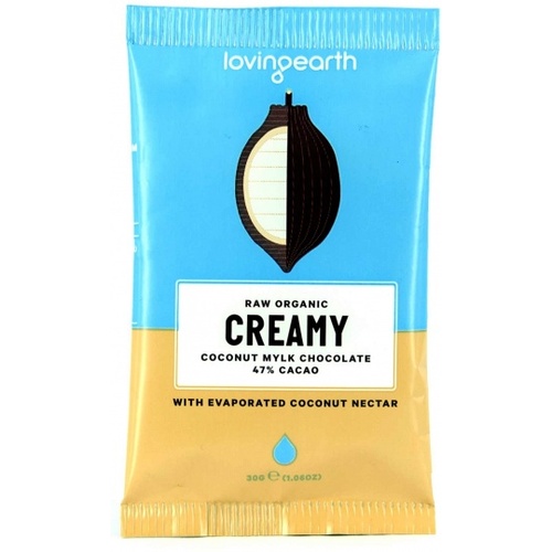Loving Earth Raw Organic Creamy Coconut Mylk Chocolate 30g