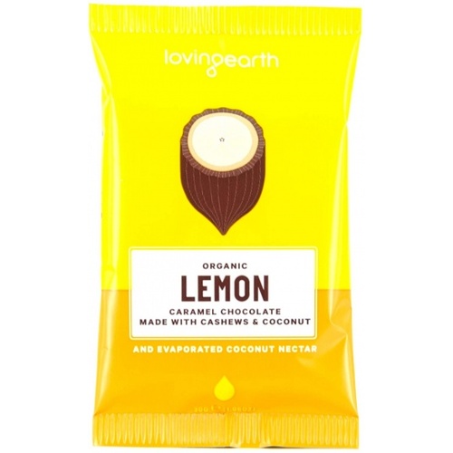 Loving Earth Organic Lemon Caramel Chocolate 30g