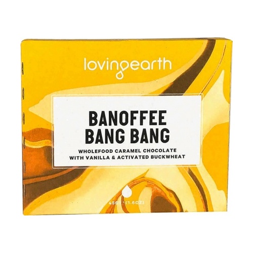 Loving Earth Organic Banoffee Bang Bang Chocolate Bar G/F 45g