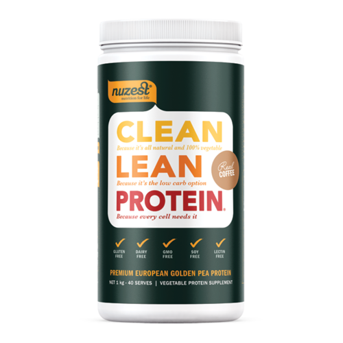 CLEAN LEAN PEA PROTEIN 1KG REAL COFFEE