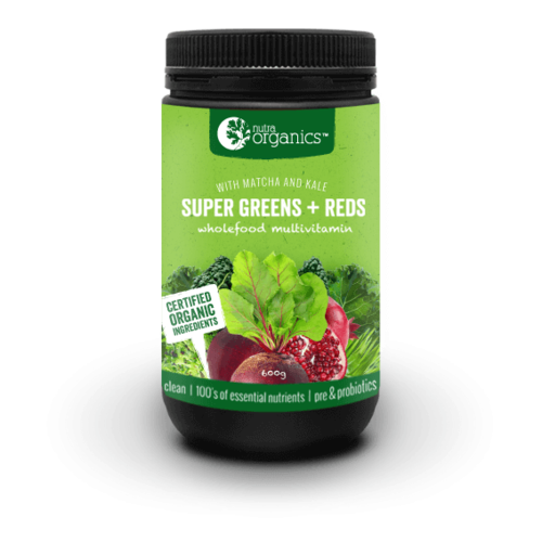 NUTRA ORGANICS SUPER GREENS + REDS 600G
