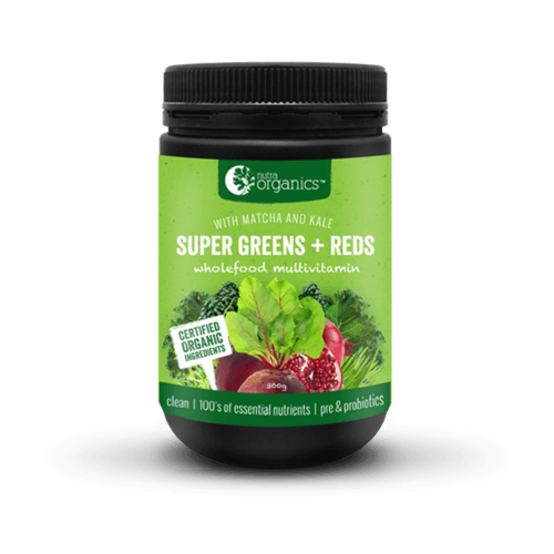 NUTRA ORGANICS SUPER GREENS + REDS 300G