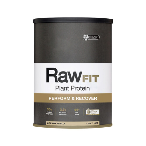 RawFIT Plant Protein Perform & Recover Creamy Vanilla 1.25kg