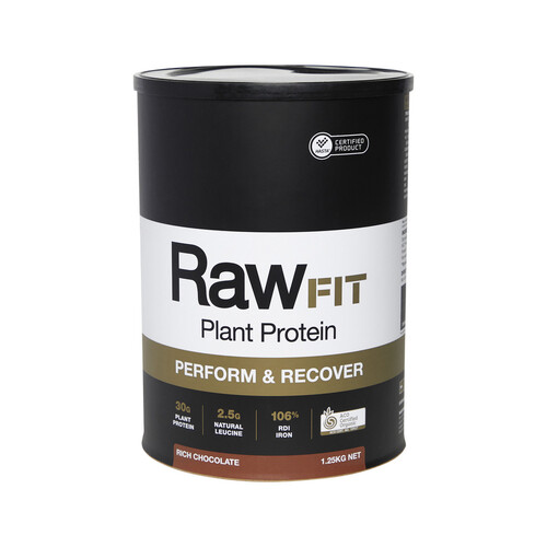 RawFIT Plant Protein Perform & Recover Rich Chocolate 1.25kg
