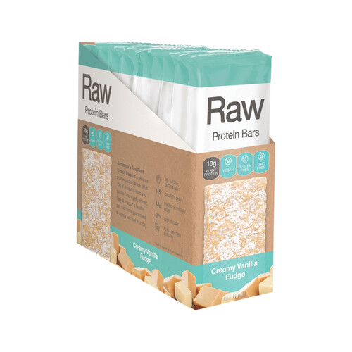 Raw Protein Bar Creamy Vanilla Fudge 40g x 10