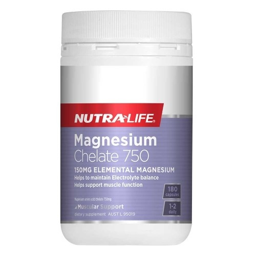 NUTRA-LIFE MAGNESIUM CHELATE 750MG 180C