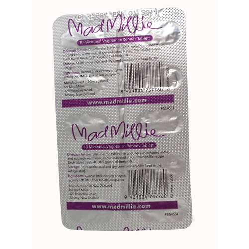 MAD MILLIE 10 MICROBIAL VEGETARIAN RENNET TABLETS