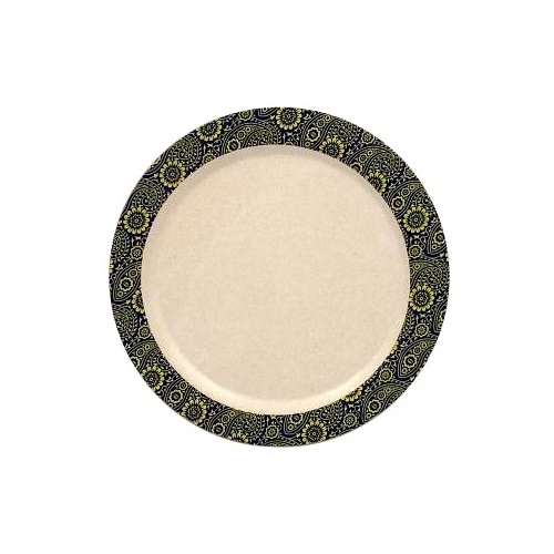 EcoSouLife Bamboo (D22.5 x H1.8cm) Print Paisley Large Dinner Plate