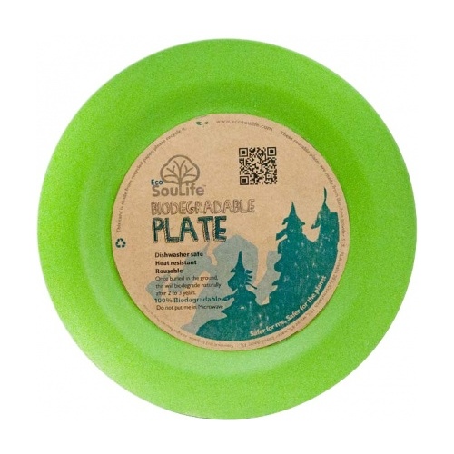 EcoSouLife Bamboo (D25 x H1.8cm) Main Plate Green