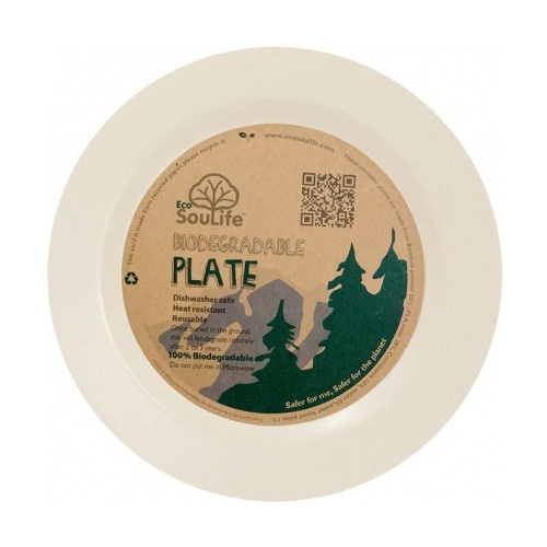 EcoSouLife Bamboo (D19.5 x H1.4cm) Side Plate Sand