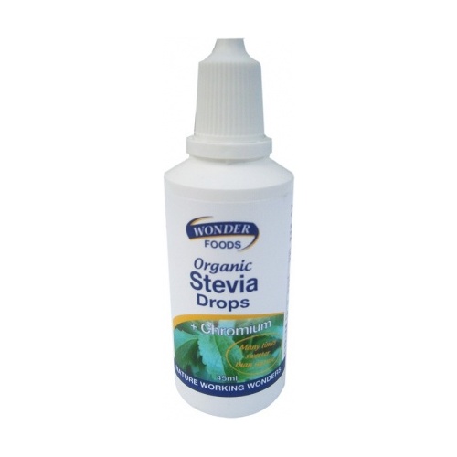 Wonderfoods Organic Stevia Liquid+Chromium 45ml
